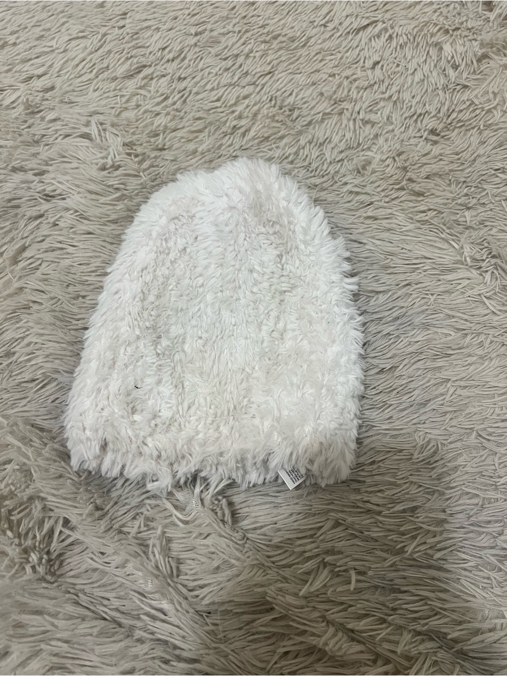 Lipsy White Fuzzy Beanie Hat